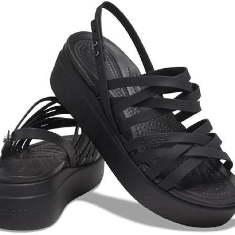 Crocs Brooklyn Low Strappy Wedge Sandals Size 9